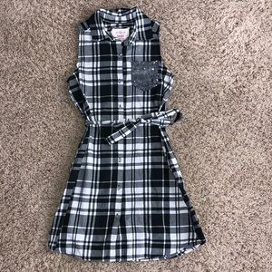 Girls patterned shirt dress size 12